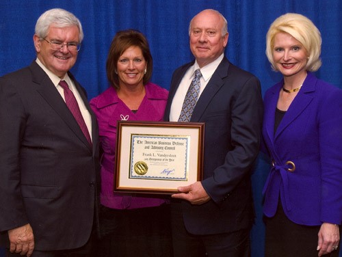 Newt Gingrich Presents the Entrepreneur of The Year Award